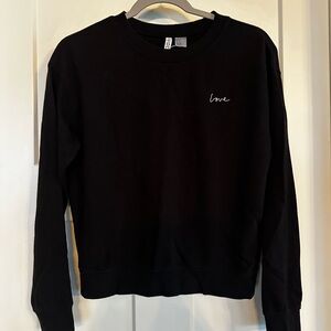 H&M Black Lightweight Sweatshirt